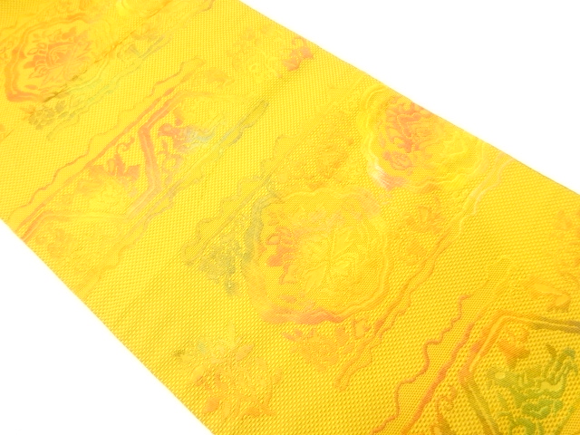 JAPANESE KIMONO / VINTAGE NAGOYA OBI / WOVEN ABSTRACT PATTERN